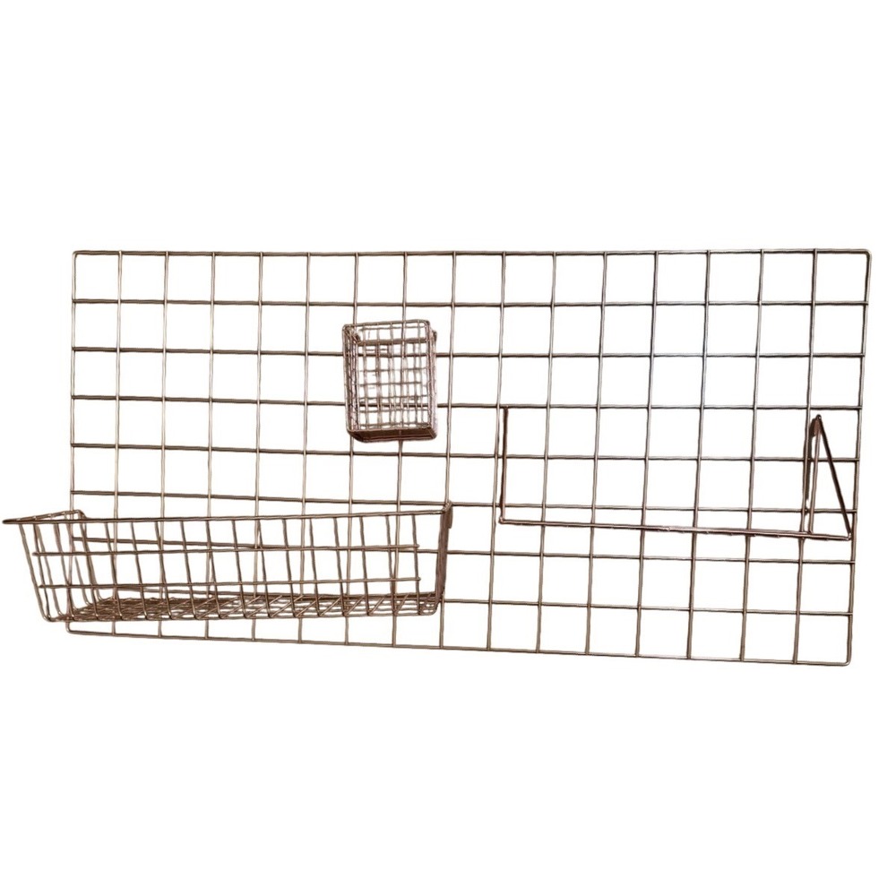 Set of 4 Modern Decorative Wall Grid Panel Organizer Lot of 4‎